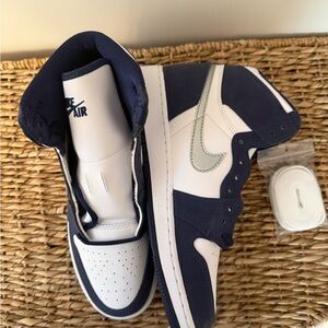 Nike Air White and Dark Blue High-Tops